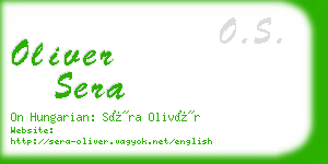 oliver sera business card